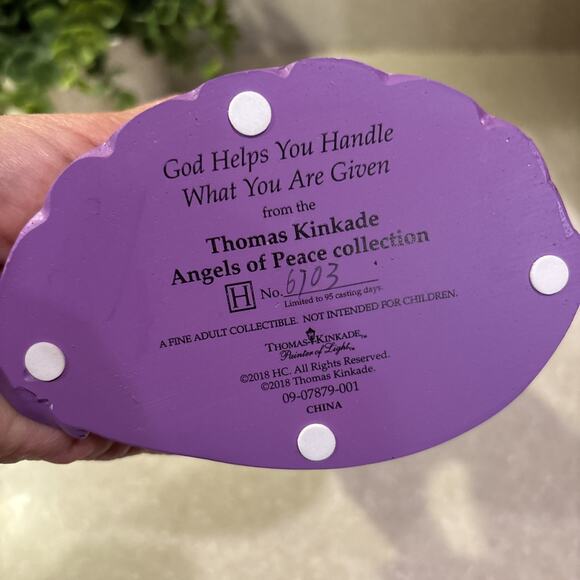 Thomas Kinkade Angels Of Peace Collection #6703 “God Helps You Handle” - Picture 6 of 6